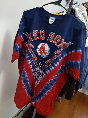 Lee Red & Navy Tie-Dye Red Sox Short Sleeve Tee